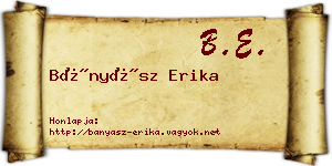 Bányász Erika névjegykártya